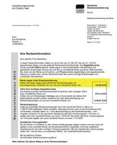Beispiel Erwerbsminderungsrente